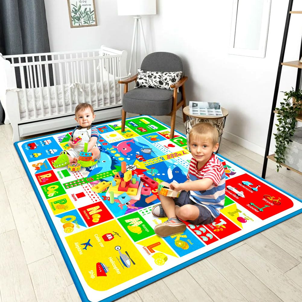 Oarifun easy-clean play mat supports quick spot-cleaning and maintenance