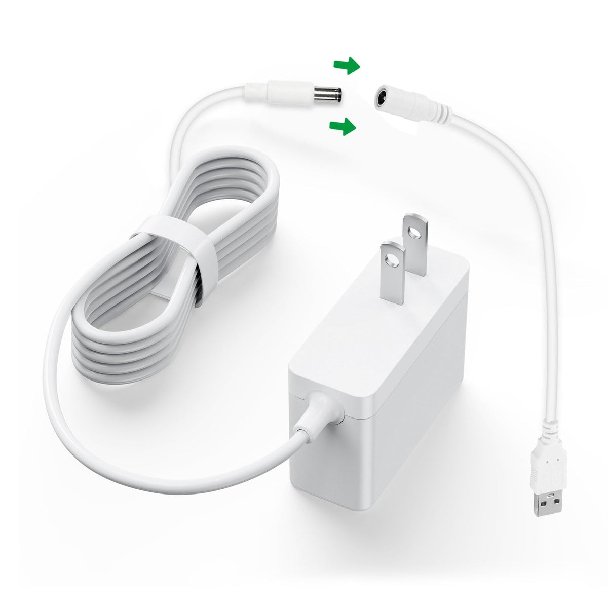 OatXtorpor power cord in use for USB-compatible baby swings, ensuring steady operation.