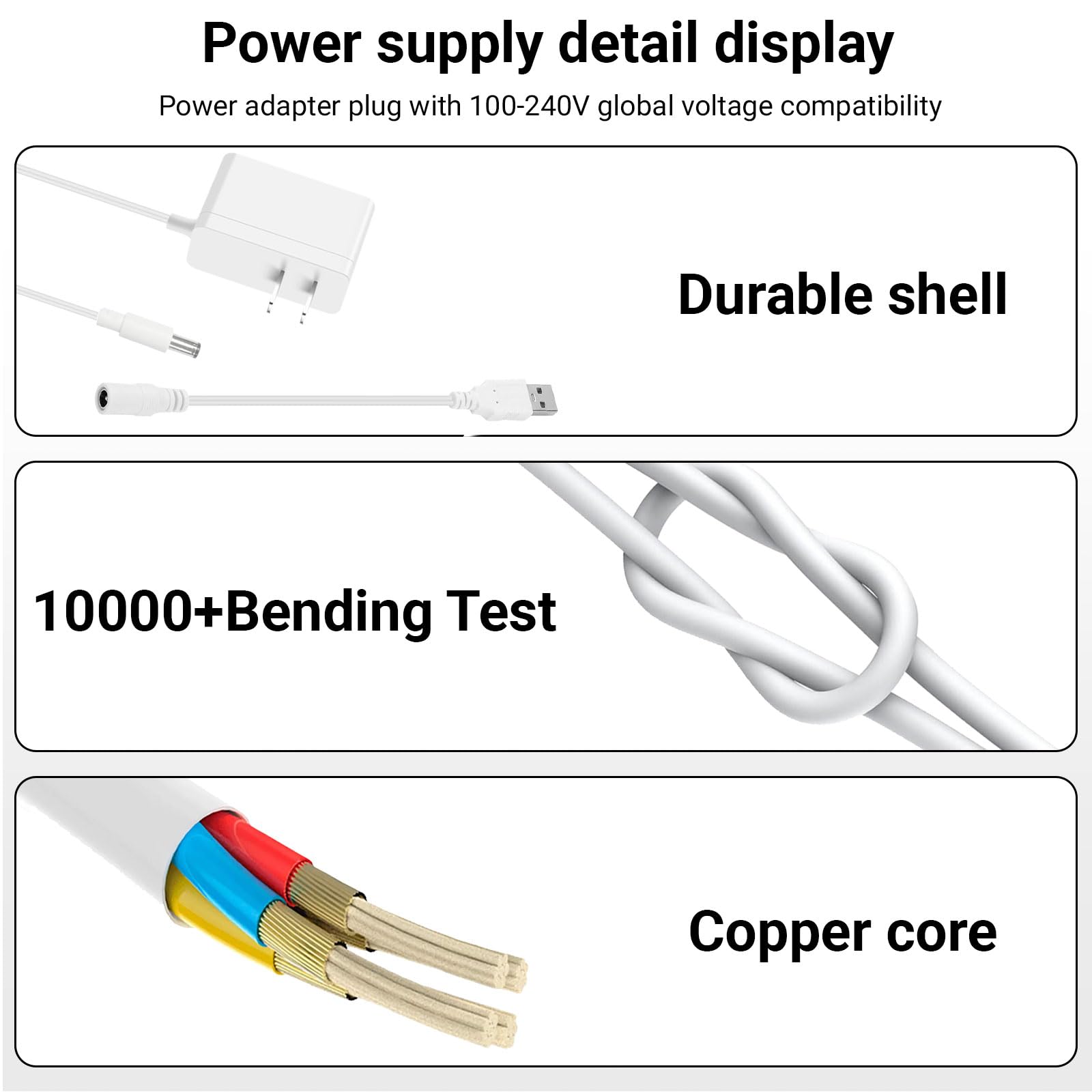 OatXtorpor durable materials highlight safety-focused power adapter construction.
