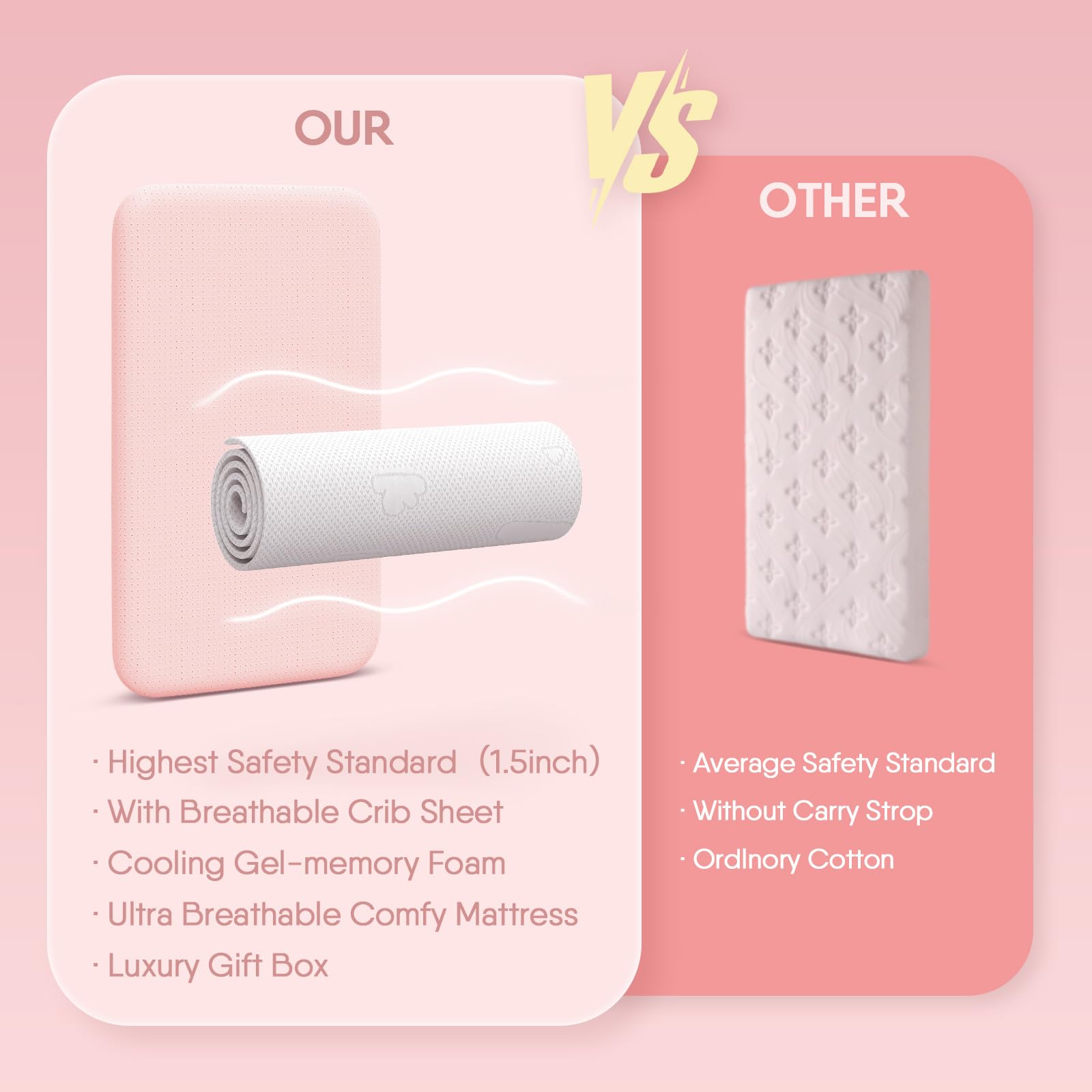 Obbee Odee foldable portable bassinet mattress enables travel-friendly naps.