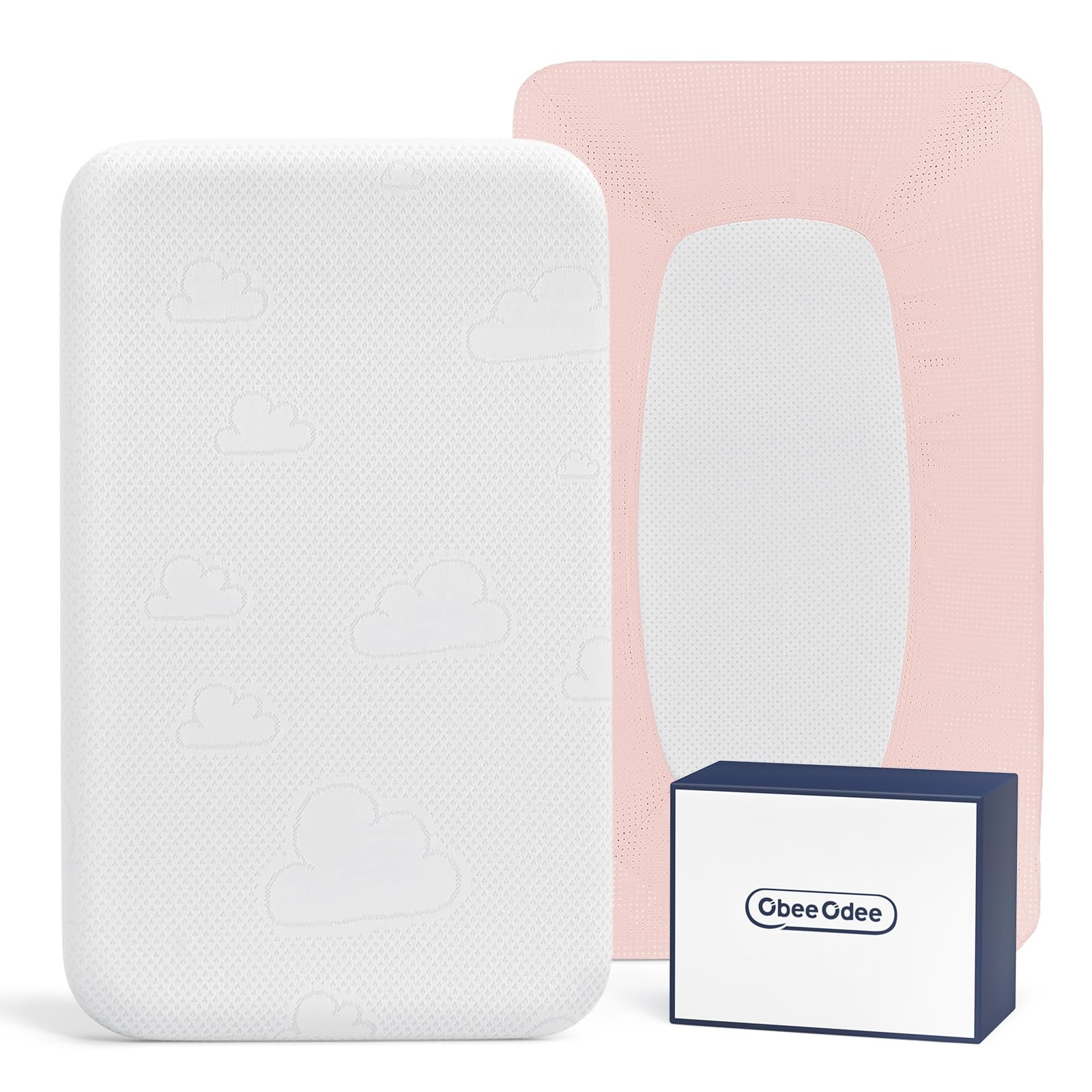 Obbee Odee silicone-safe bassinet mattress core for newborn comfort.