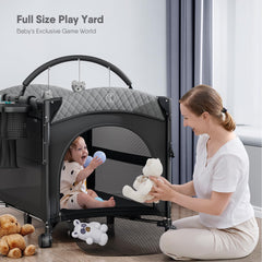 Obee Odee 4 in 1 baby bassinet toy-bar invites interactive play and development