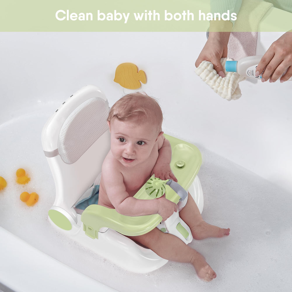 Obee Odee bath seat with removable fence enables easier cleaning around every nook.
