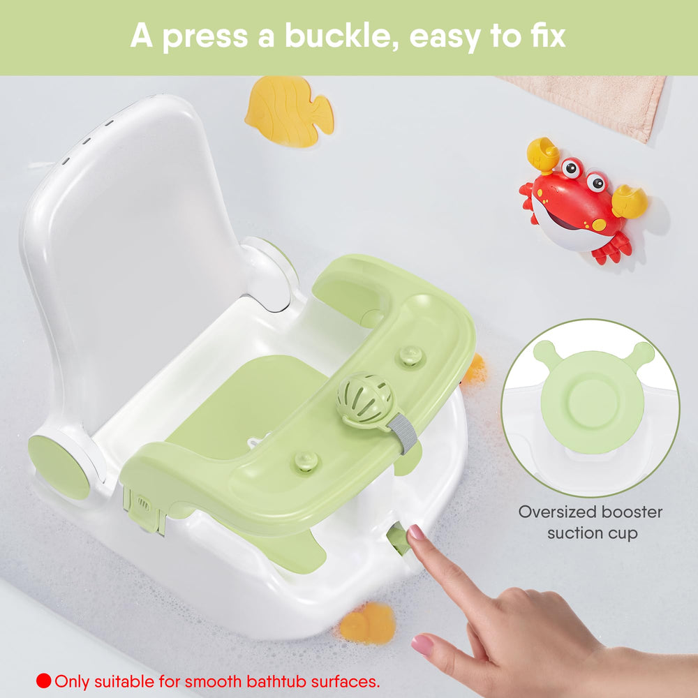 Obee Odee baby bath seat includes washable pillow and towel hook for added comfort.