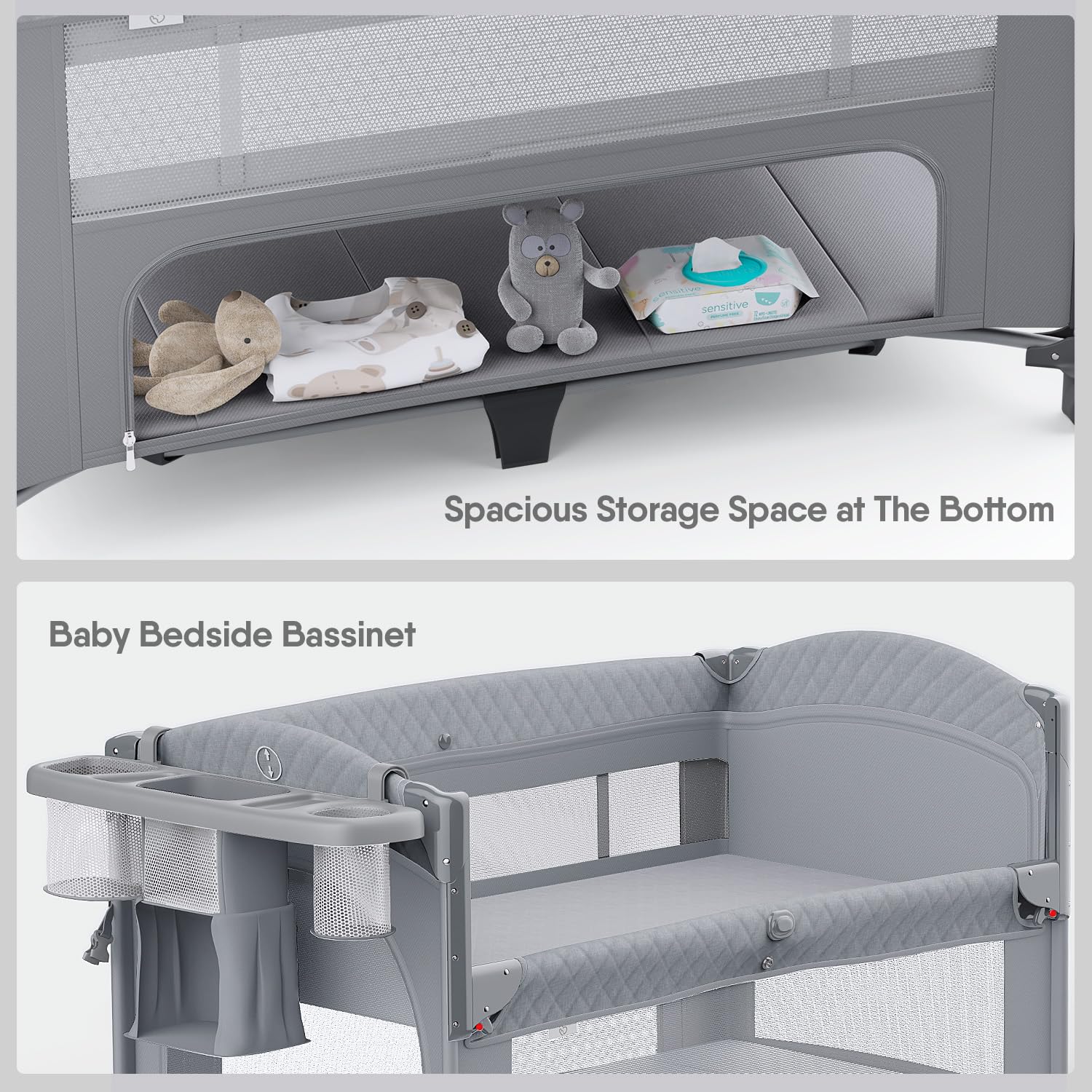 Obee Odee bottom storage keeps baby essentials organized and accessible