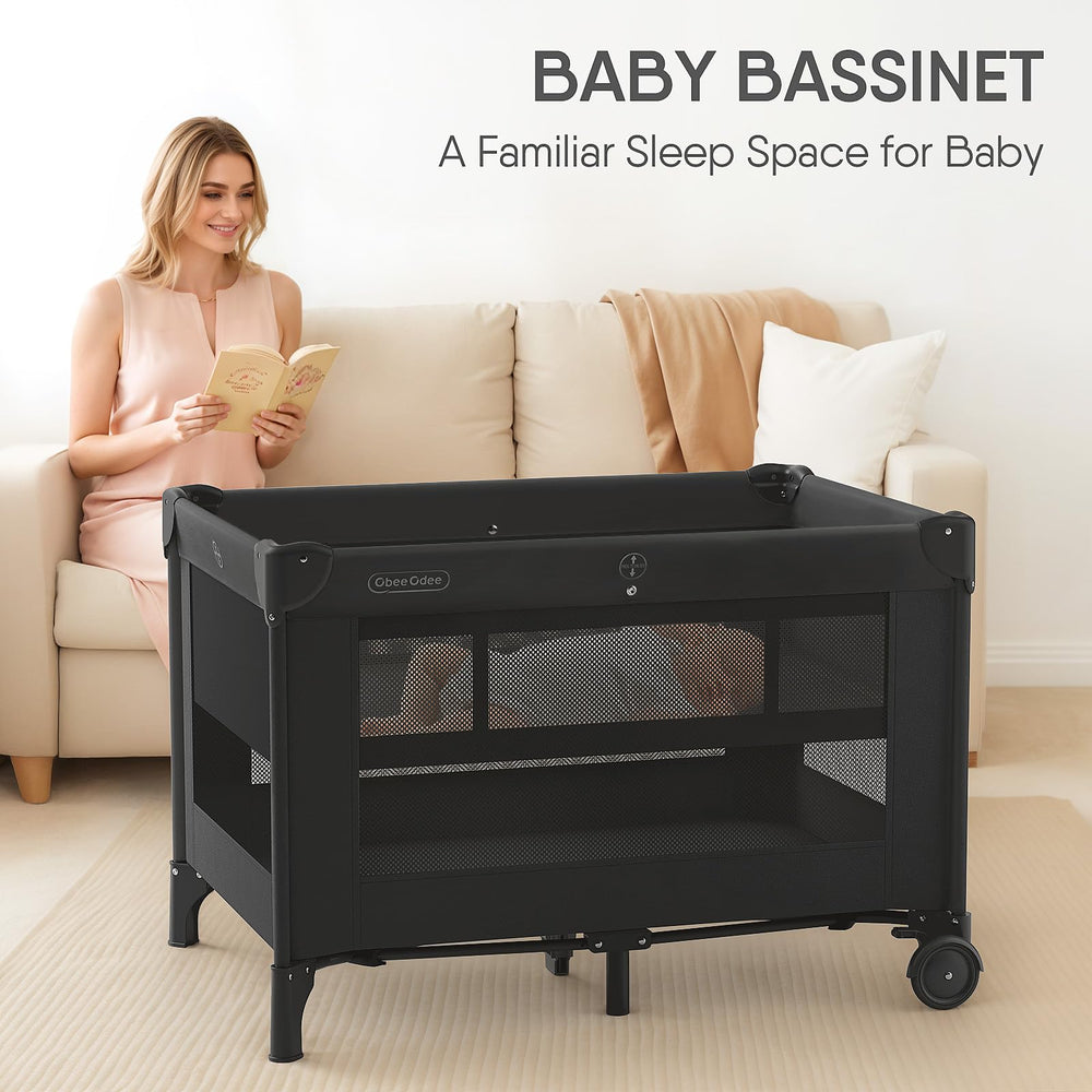 Obee Odee detachable bassinet-sleeper nest offers womb-like support for soothing newborn sleep cycles.