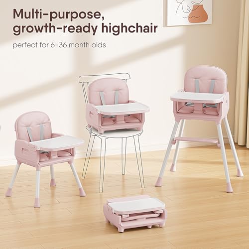 Obee Odee high chair with dishwasher-safe tray for quick cleanup