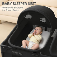 Obee Odee expanded changing table storage keeps diapering and essentials organized.