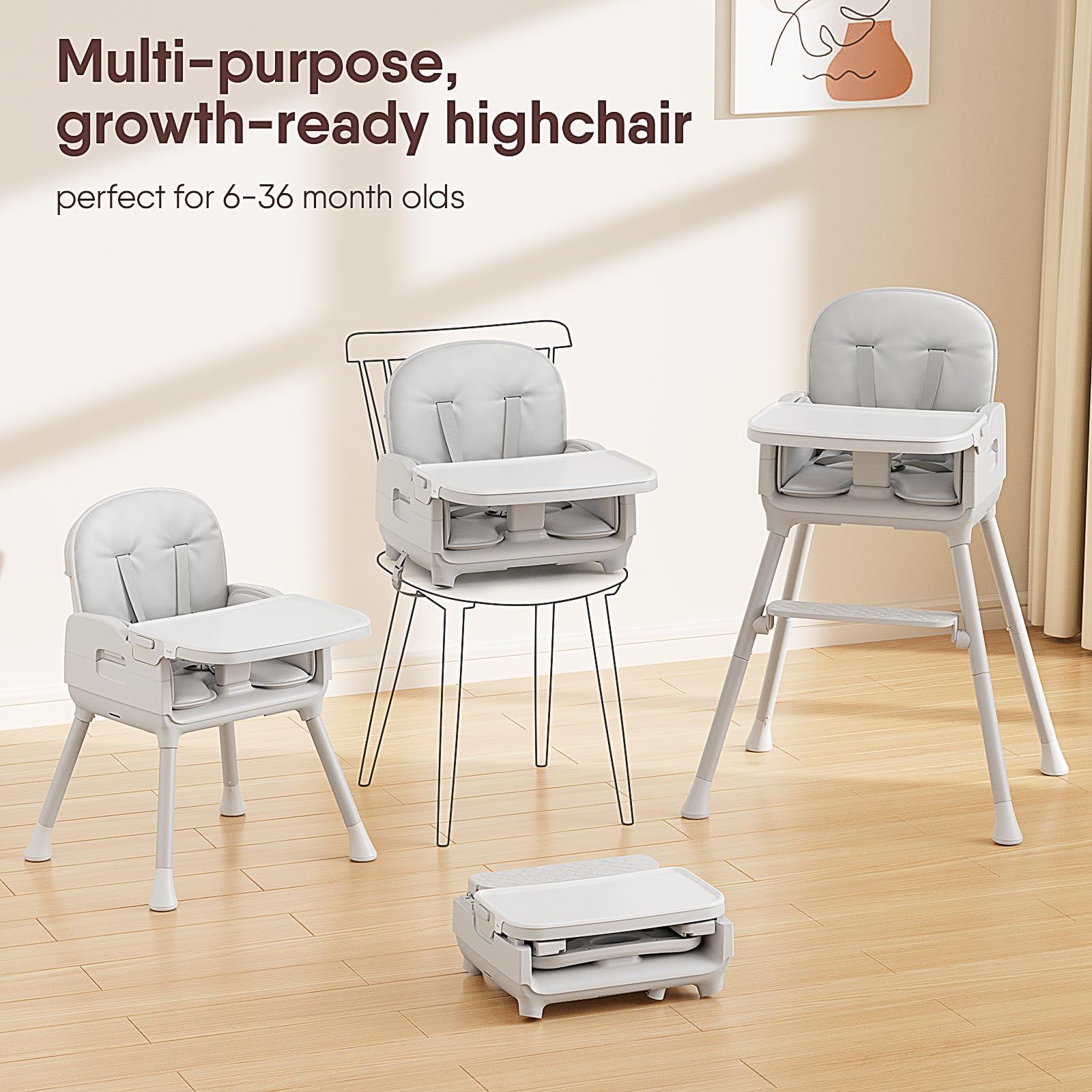 Obee Odee PU cushion soft seat provides cozy toddler seating.
