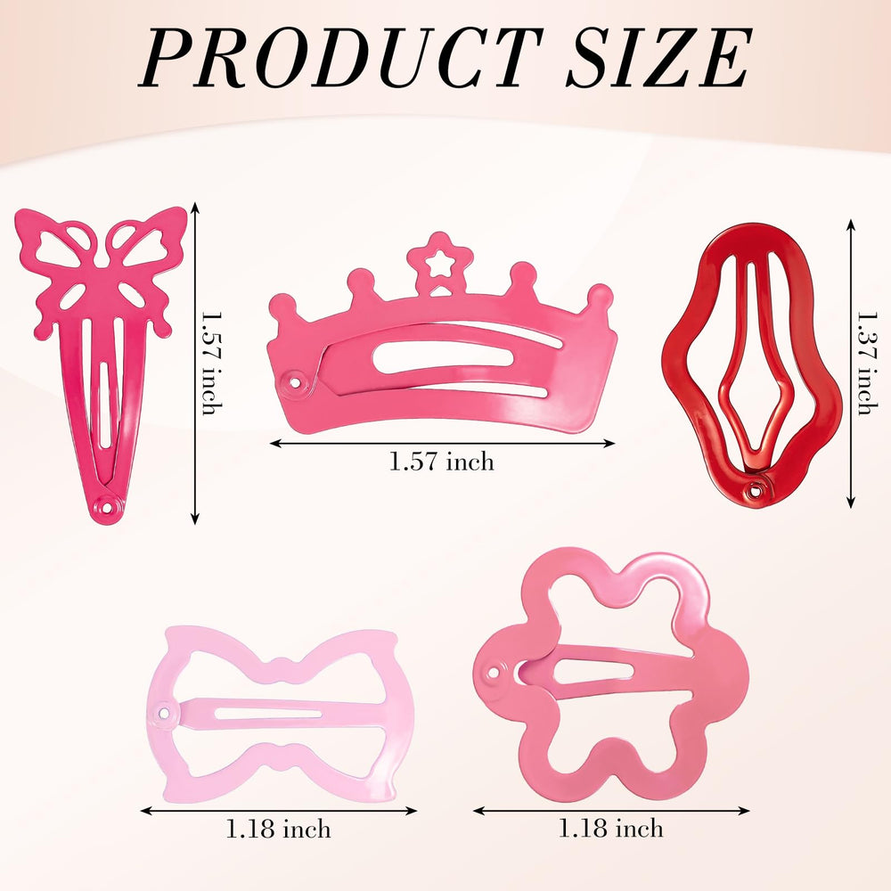 obeoby butterfly-pattern clips add cute accents for kids hairstyles at parties or school