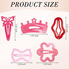 obeoby butterfly-pattern clips add cute accents for kids hairstyles at parties or school