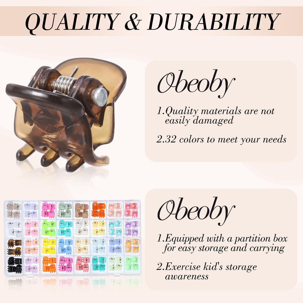 obeoby clip grip design close-up secures fine hair
