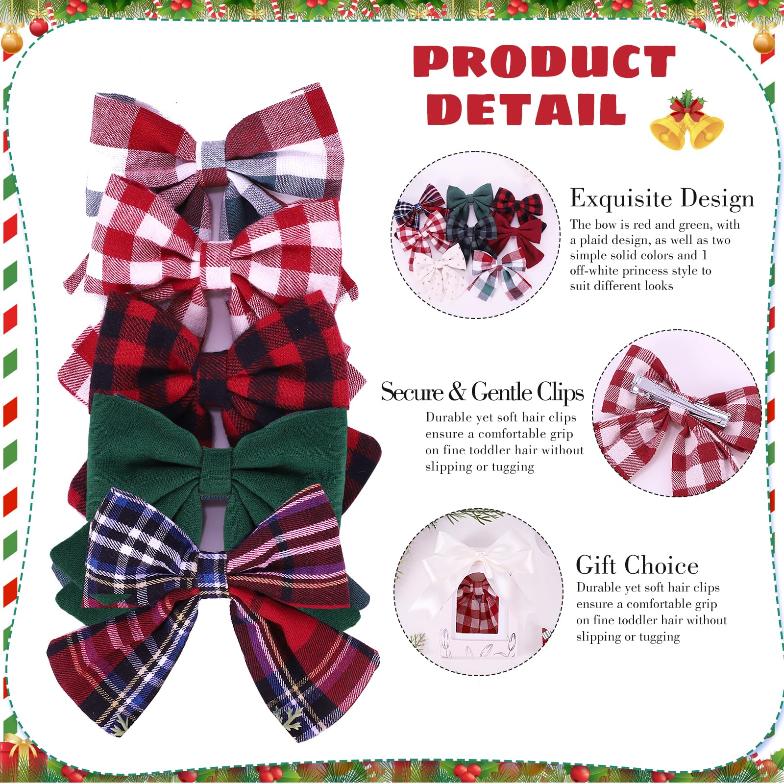 Obeoby solid color bows in 5-inch size for quick styling