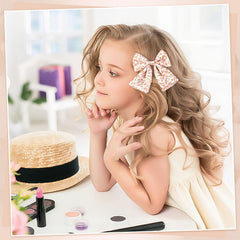 obeoby Toddlers Bows with secure clips grip fine hair without slipping