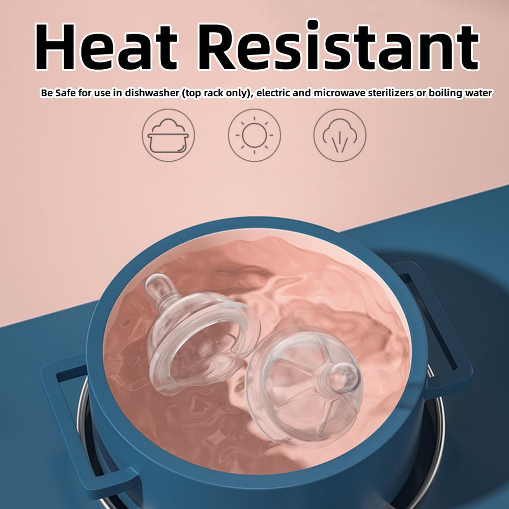 Oberni easy-clean silicone nipple resists staining and maintains softness.