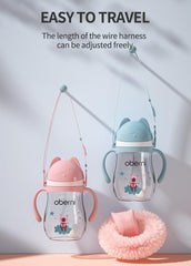 Oberni leakproof sippy cups blue weighted straw enables sipping in any position