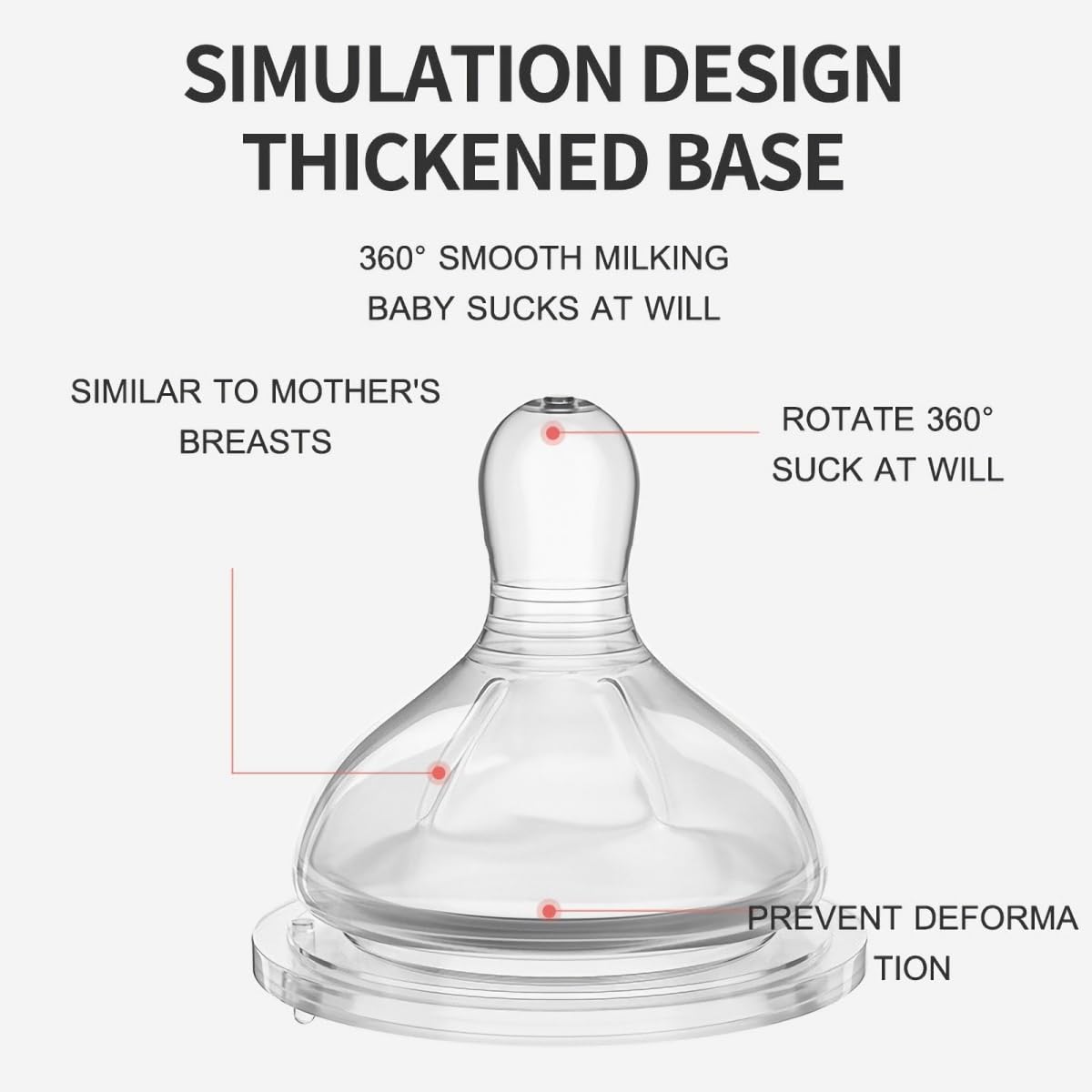 Oberni newborn to 12 months nipple set demonstrates size variety.