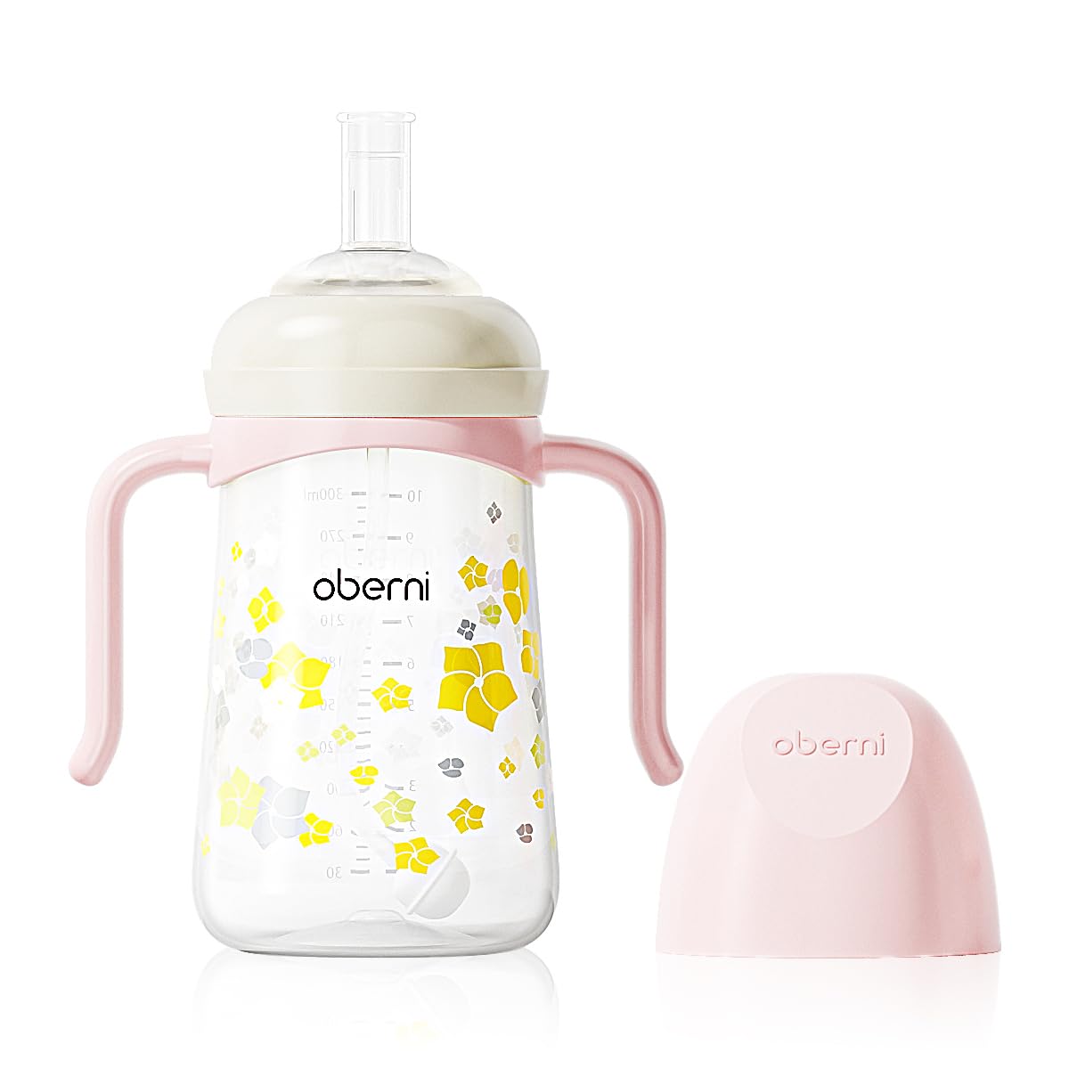 Oberni no-spill sippy cup close-up of the spill-proof spout for mess-free sipping