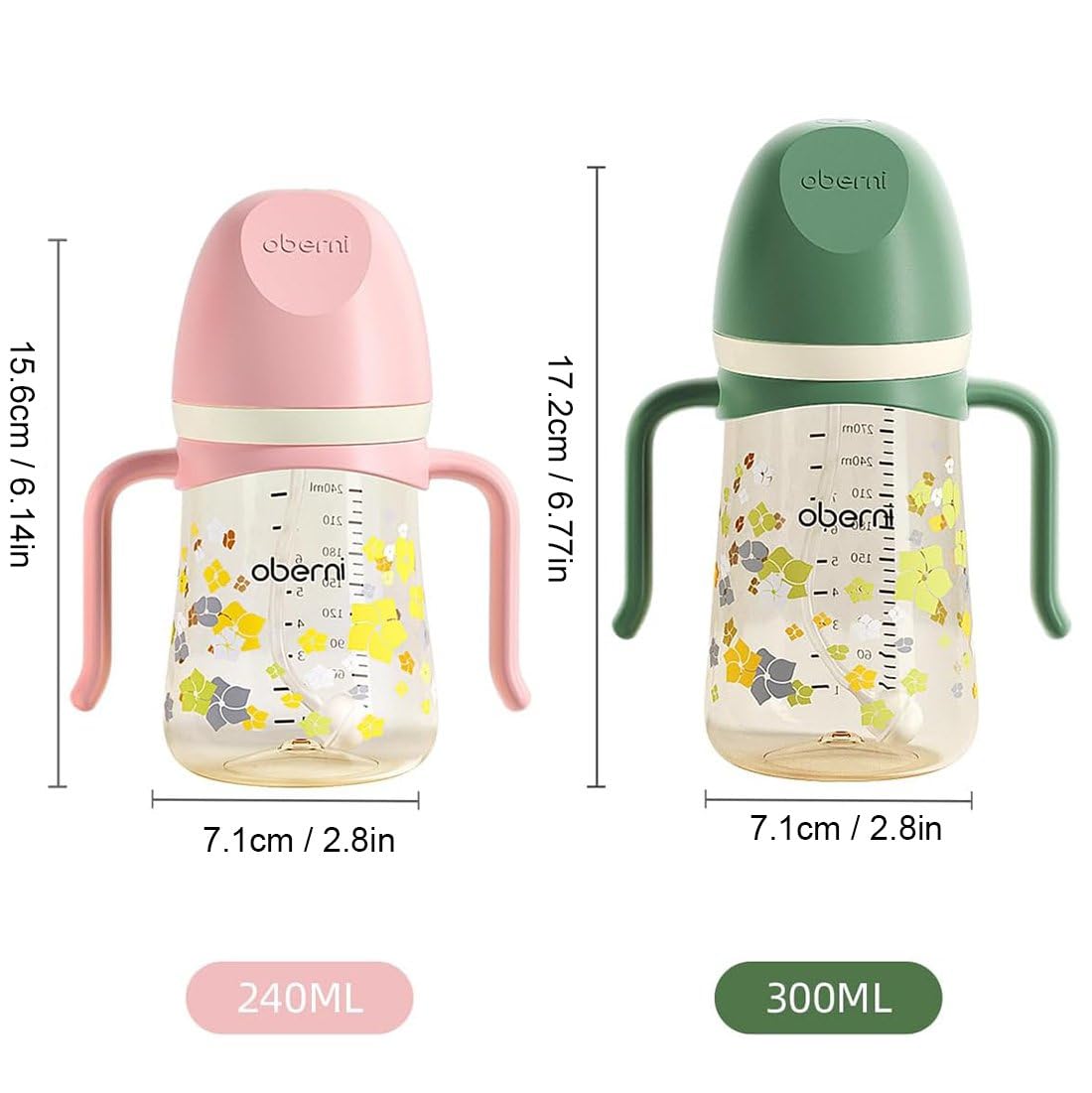 Oberni Toddler Sippy Cup pink spout close-up shows a soft silicone latch for gentle sipping.