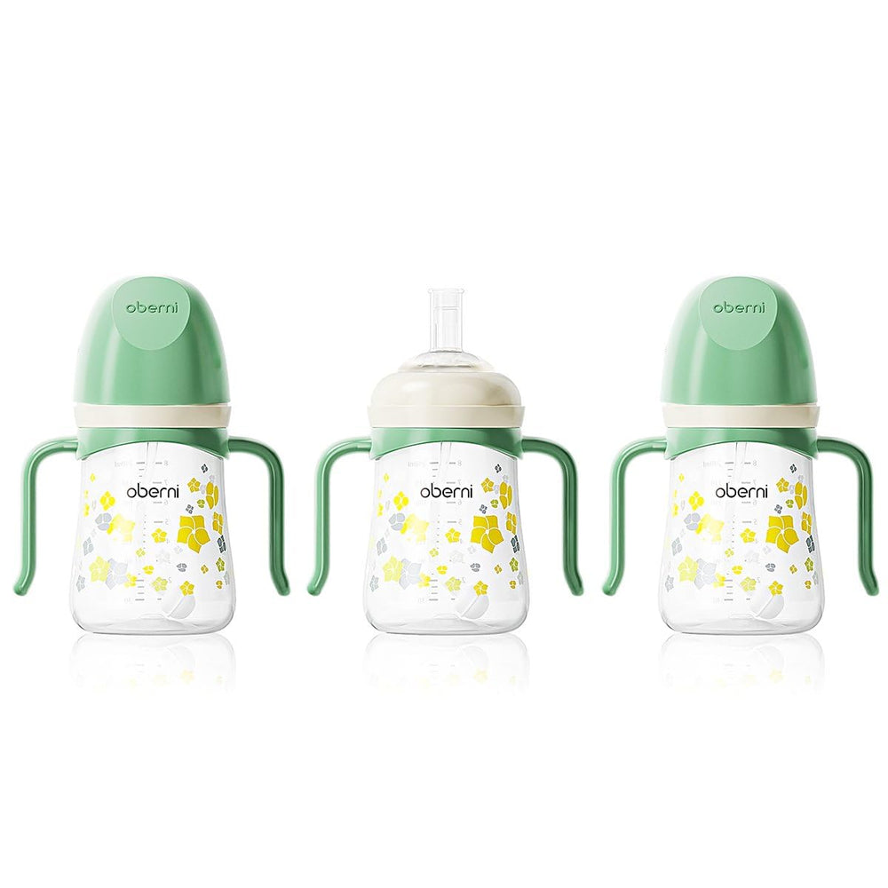 Oberni Toddler Sippy Cup weighted straw enables drinking from any angle