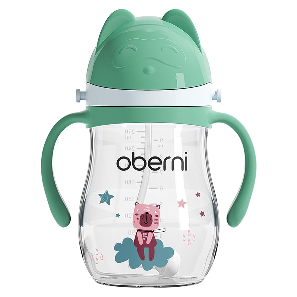 Oberni Tritan Sippy Cup 270ml green side view for easy on-the-go sipping