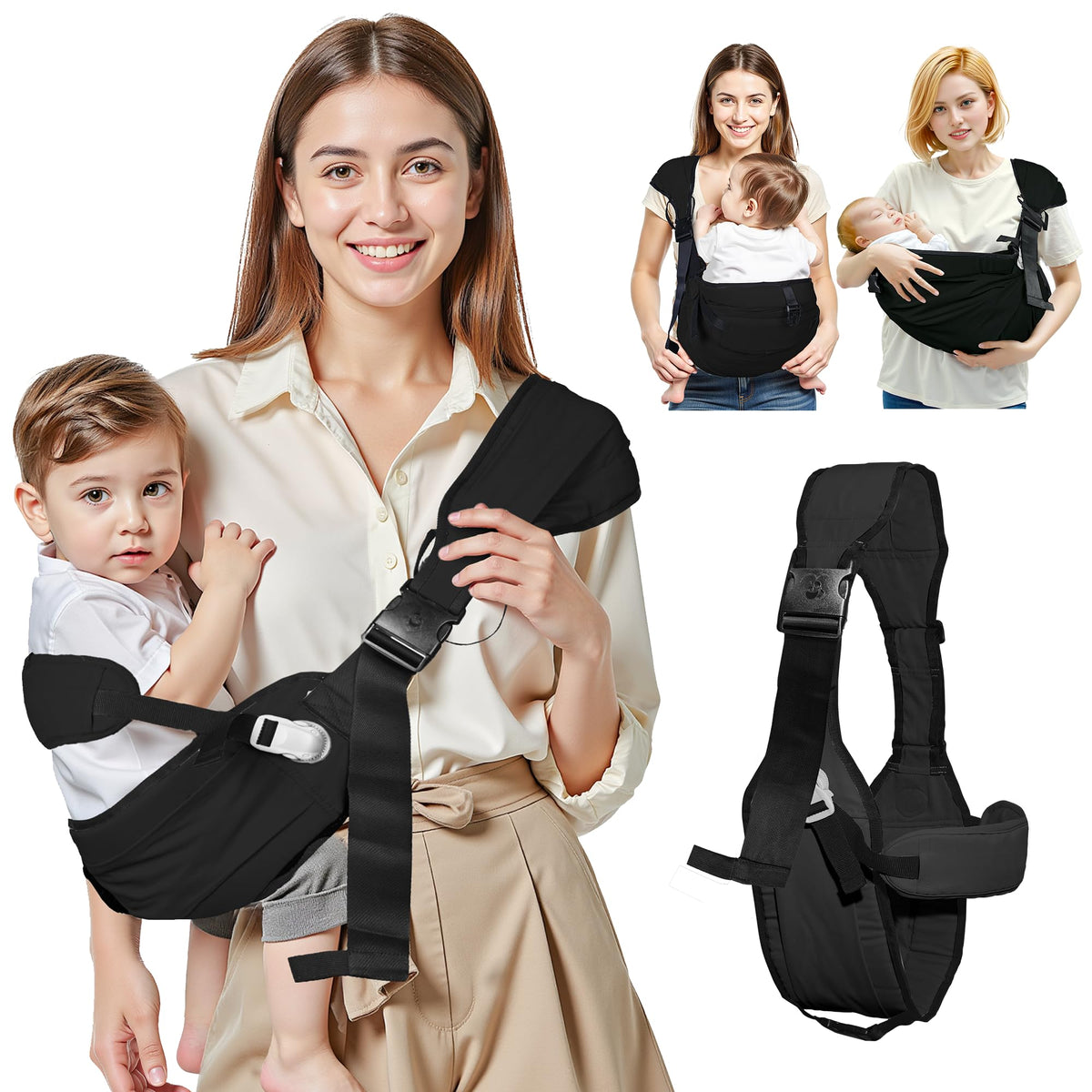 Oblitor baby carrier adjustable-shoulder-straps: customizable fit as baby grows.