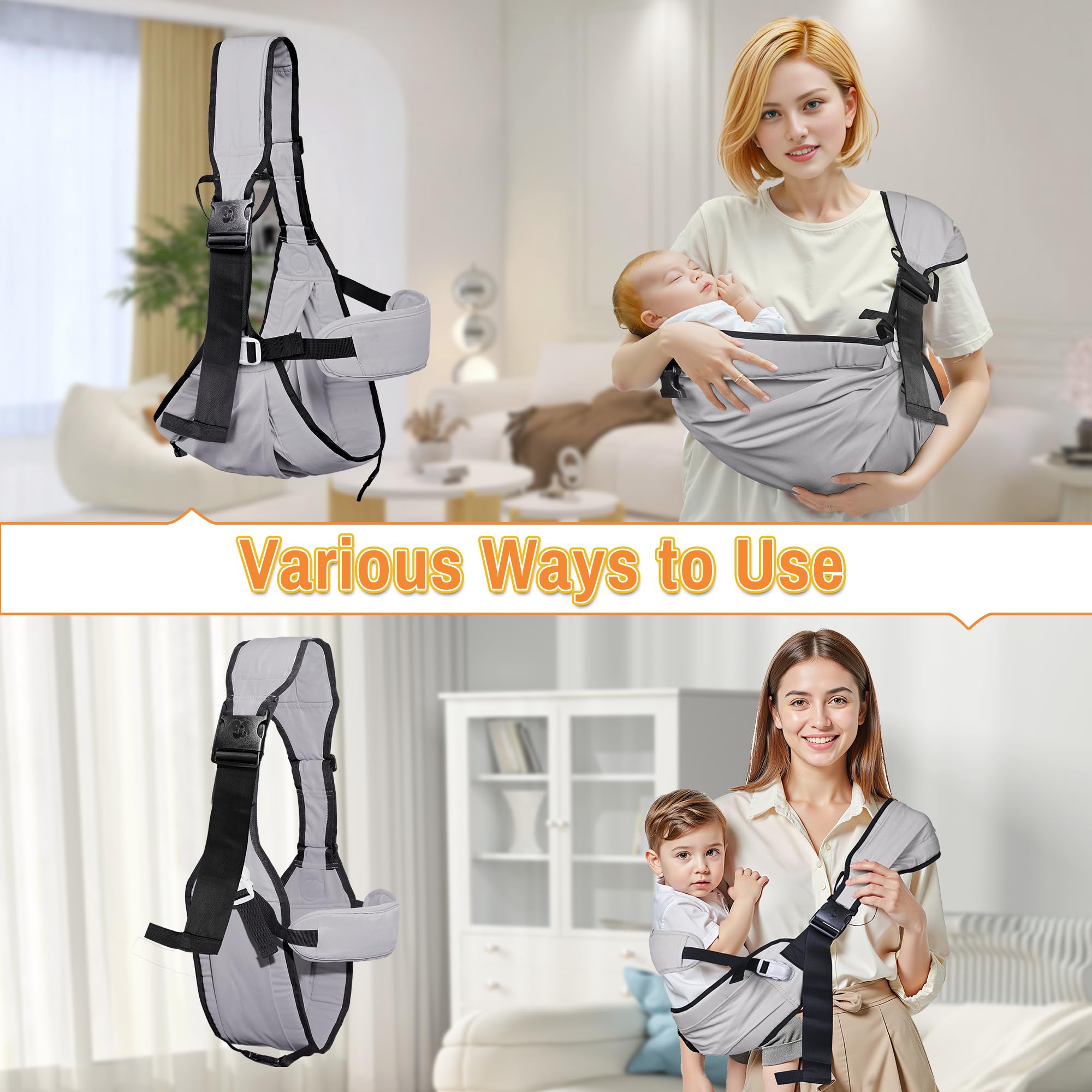 Oblitor baby carrier folded compactly for easy storage and travel