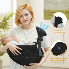 Oblitor baby carrier shoulder strap adjustment demonstrates customized fit.