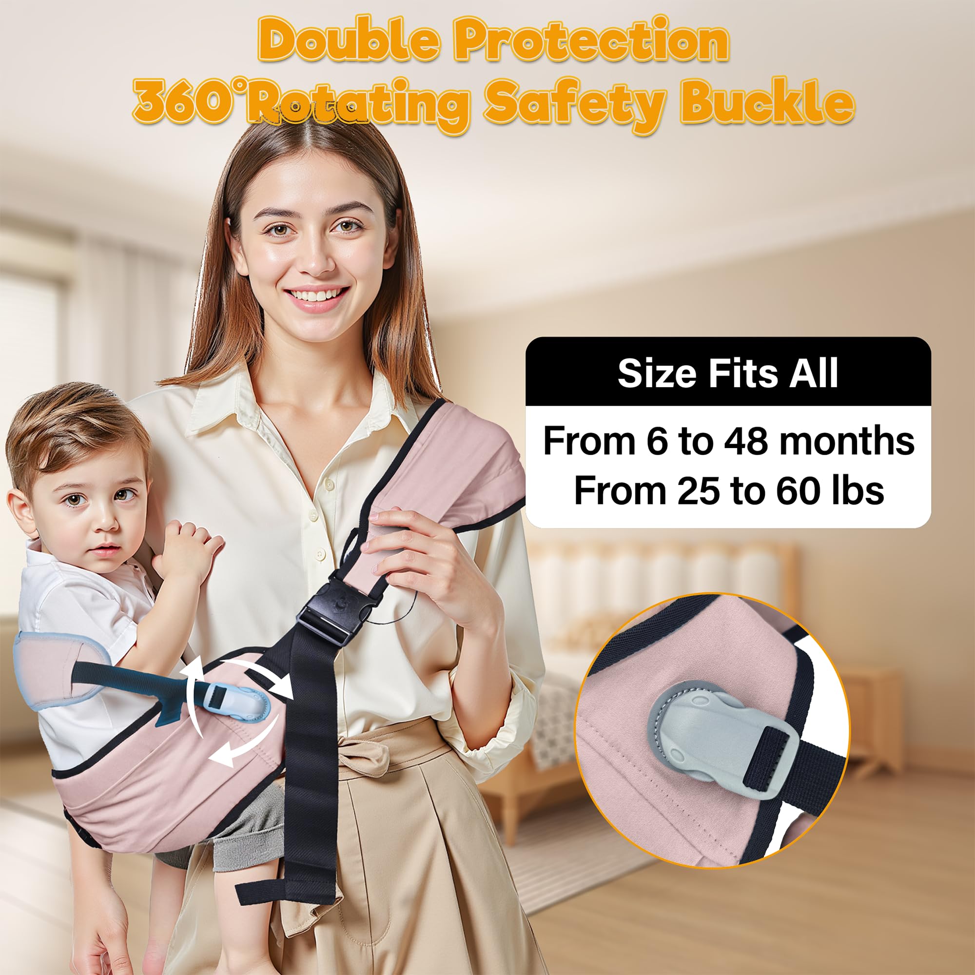 Oblitor baby carrier shoulder straps adjustment highlights comfort and fit for parent on the move.