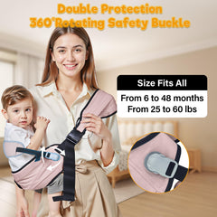 Oblitor baby carrier shoulder straps adjustment highlights comfort and fit for parent on the move.