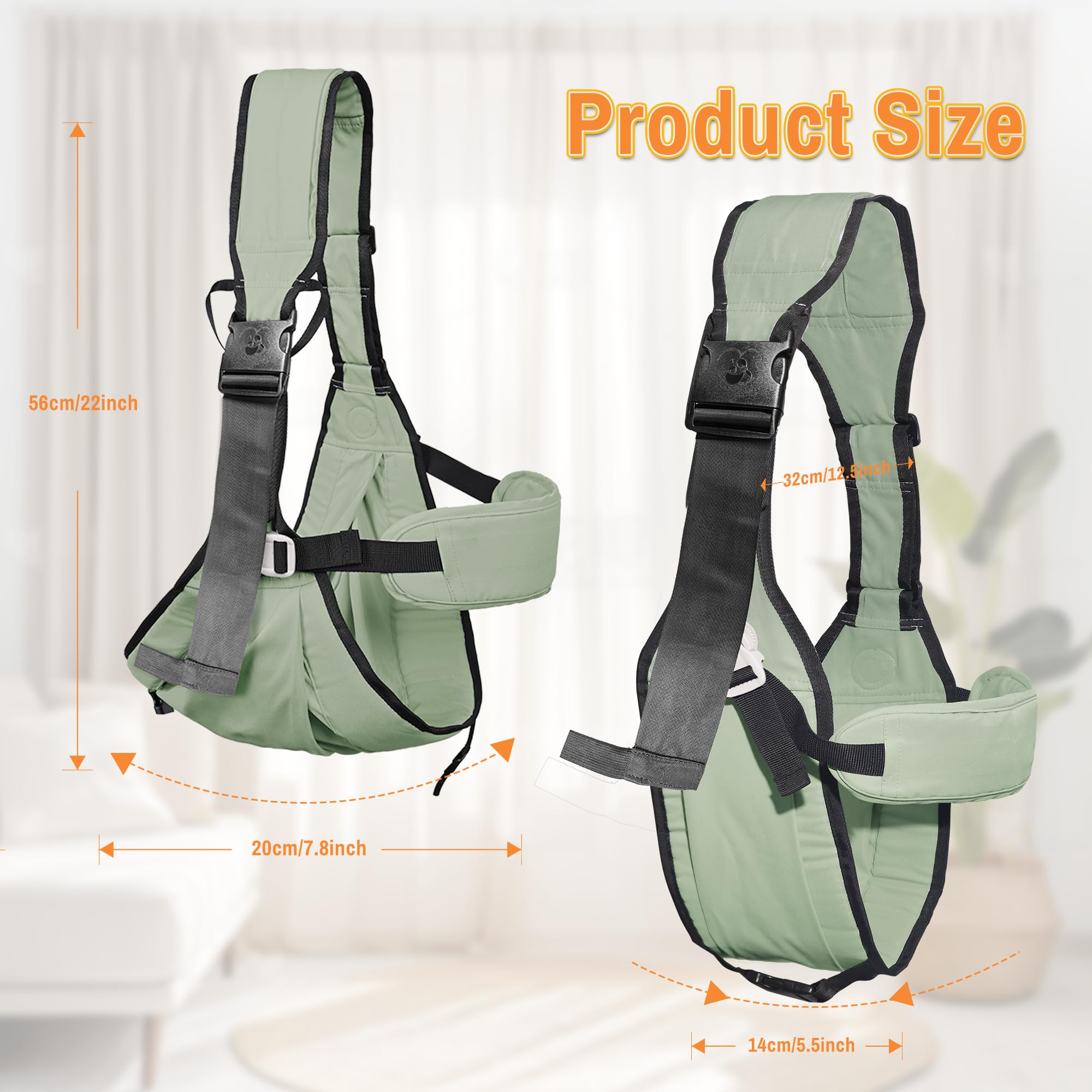 Oblitor baby carrier travel folded image conveying compact storage for outings