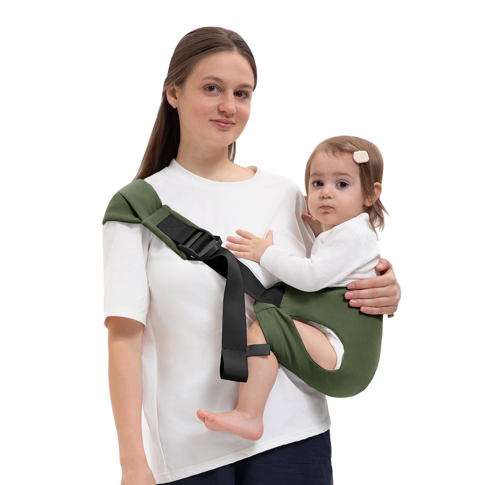 Oblitor toddler carrier with ergonomic design supports comfortable wear during long shopping trips.