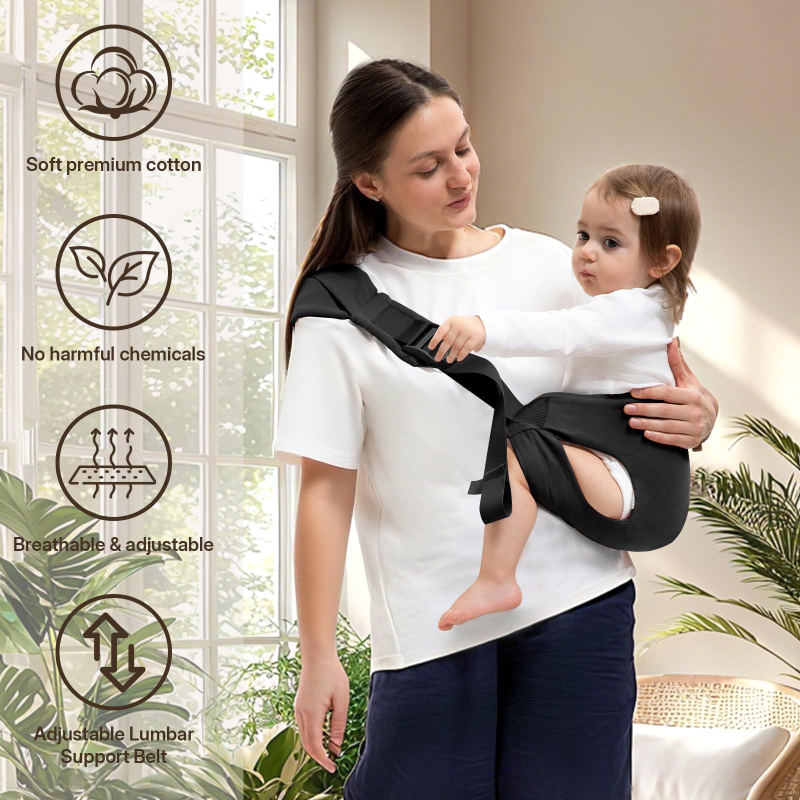 Oblitor Toddler Carrier in-use during shopping and travel offers convenient mobility.