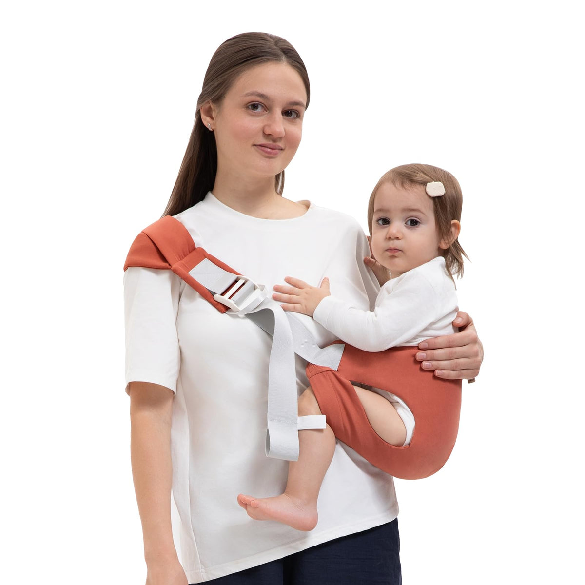 Oblitor toddler carrier left-shoulder adjustment for balanced comfort during shopping