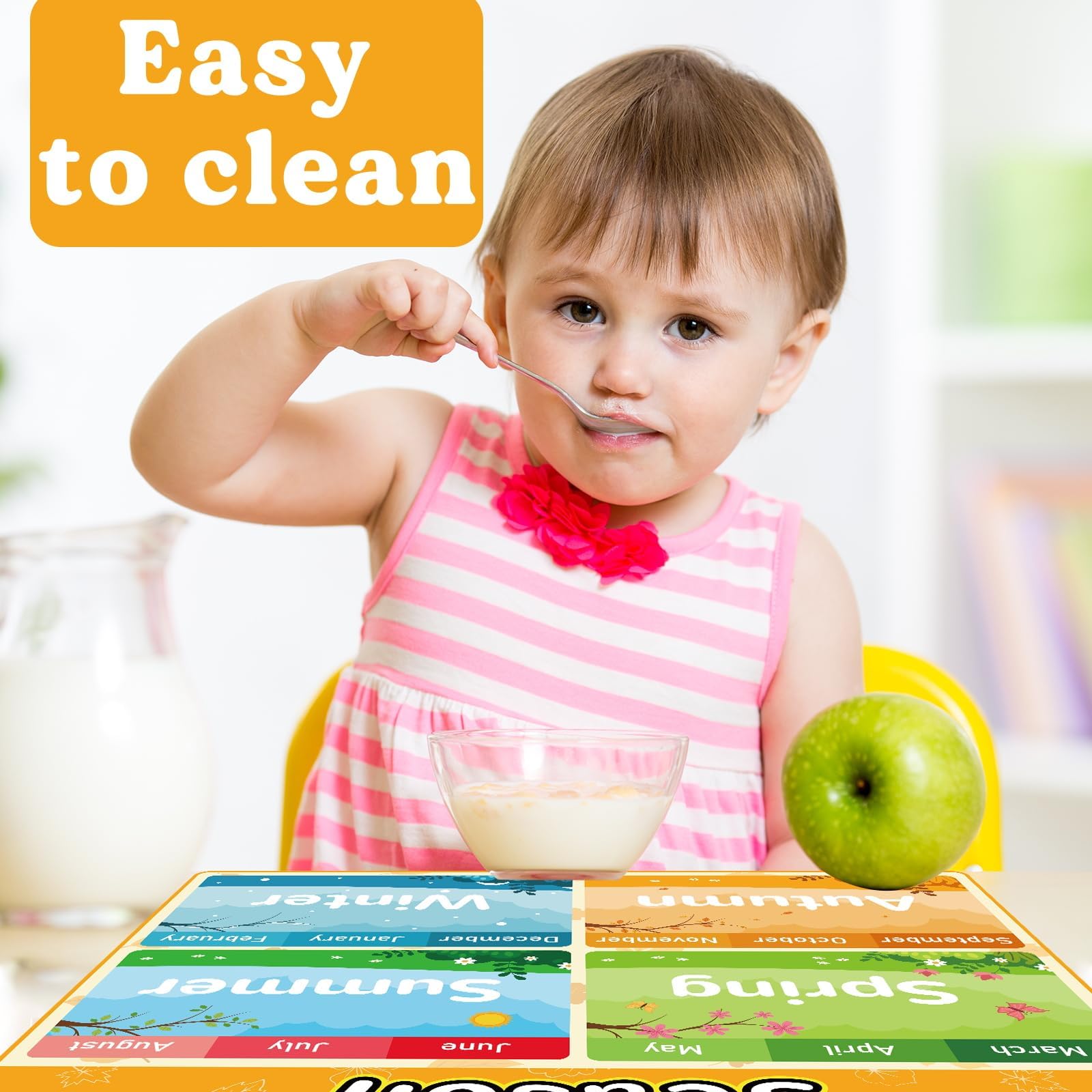 OBUSATT placemats numbers design supports number recognition during mealtime