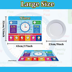 OBUSATT placemats time design promotes early math talk at meals