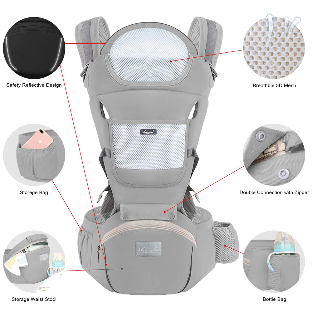 Ocanoiy hip-seat carry supports hands-free moments during outings.