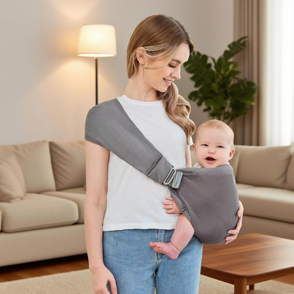 Ocanoiy baby sling dark grey color suits everyday use and quick carries.