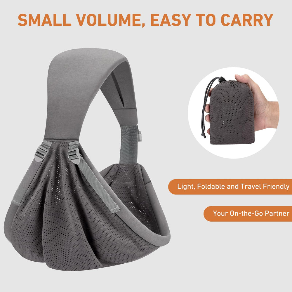 Ocanoiy baby sling easy-to-use ring-sling design enables quick one-handed carries.