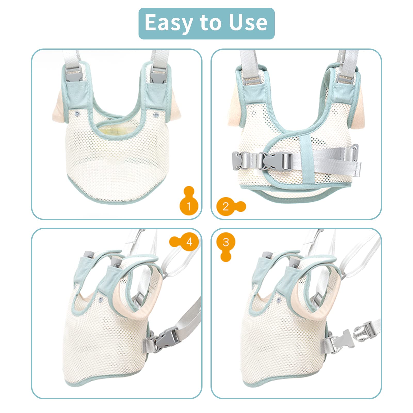 Ocanoiy adjustable straps provide a secure, growing fit for evolving baby size.