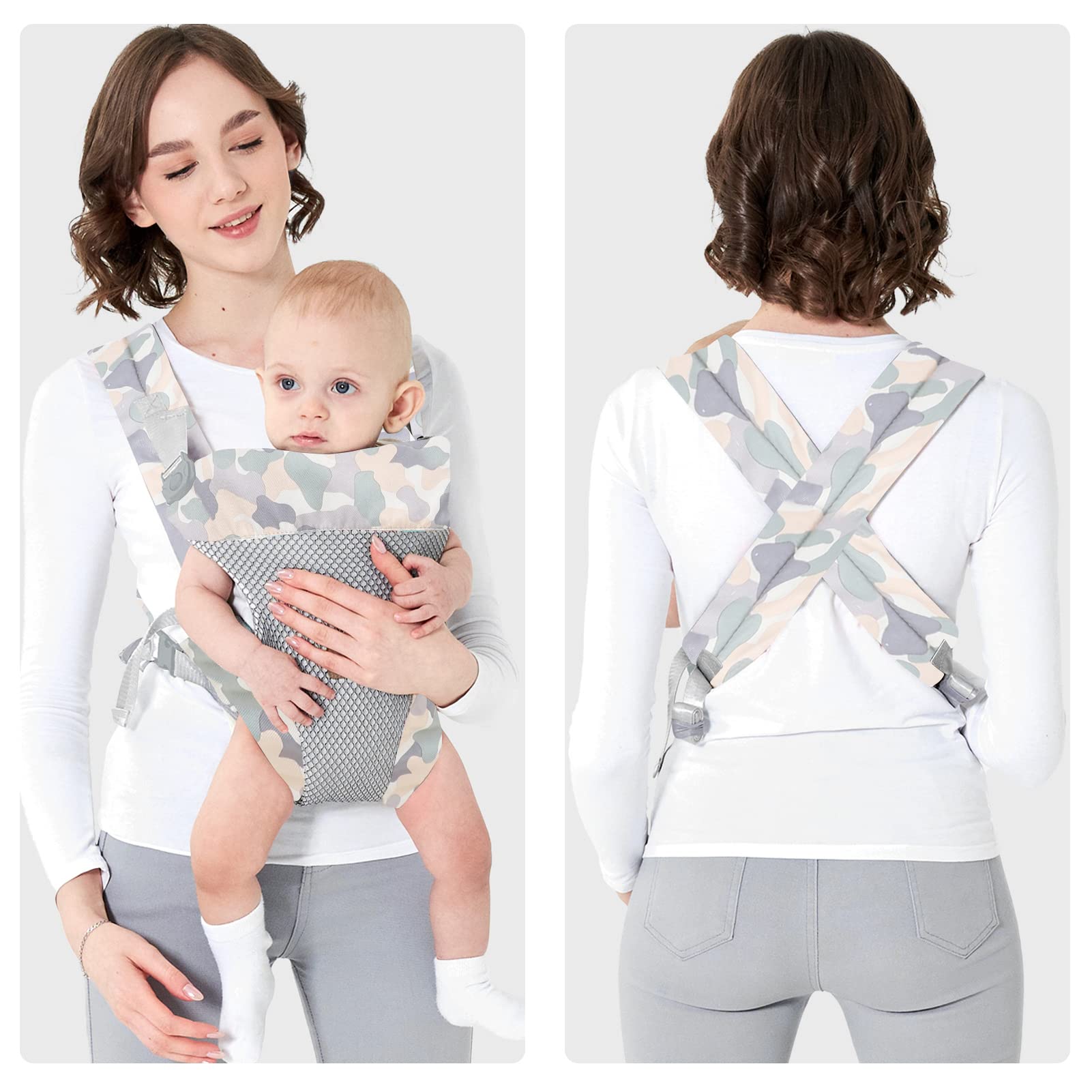 Ocanoiy breathable-mesh cotton camouflage keeps baby cool in all seasons.