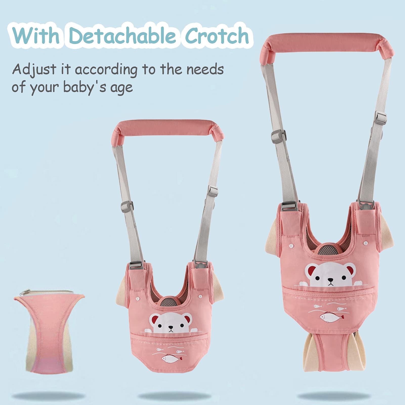 Ocanoiy detachable crotch belt pink adapts to learning stages