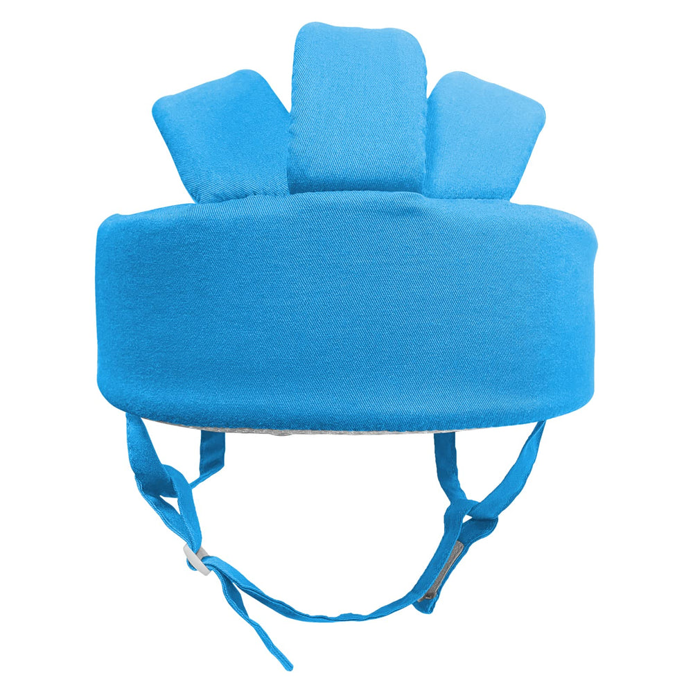 Ocanoiy head protector side view blue shows adjustable fit for growing kids