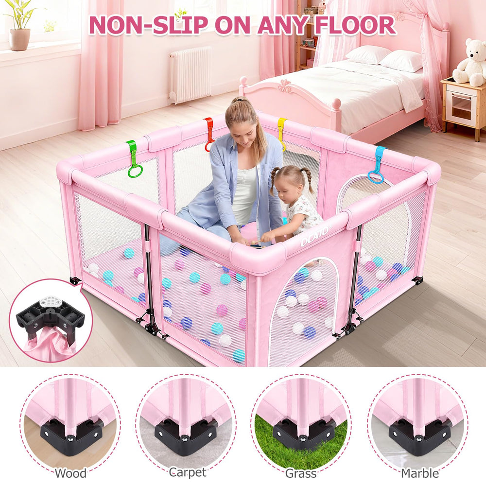 OCATO Playpen base: non-slip stability on any floor.