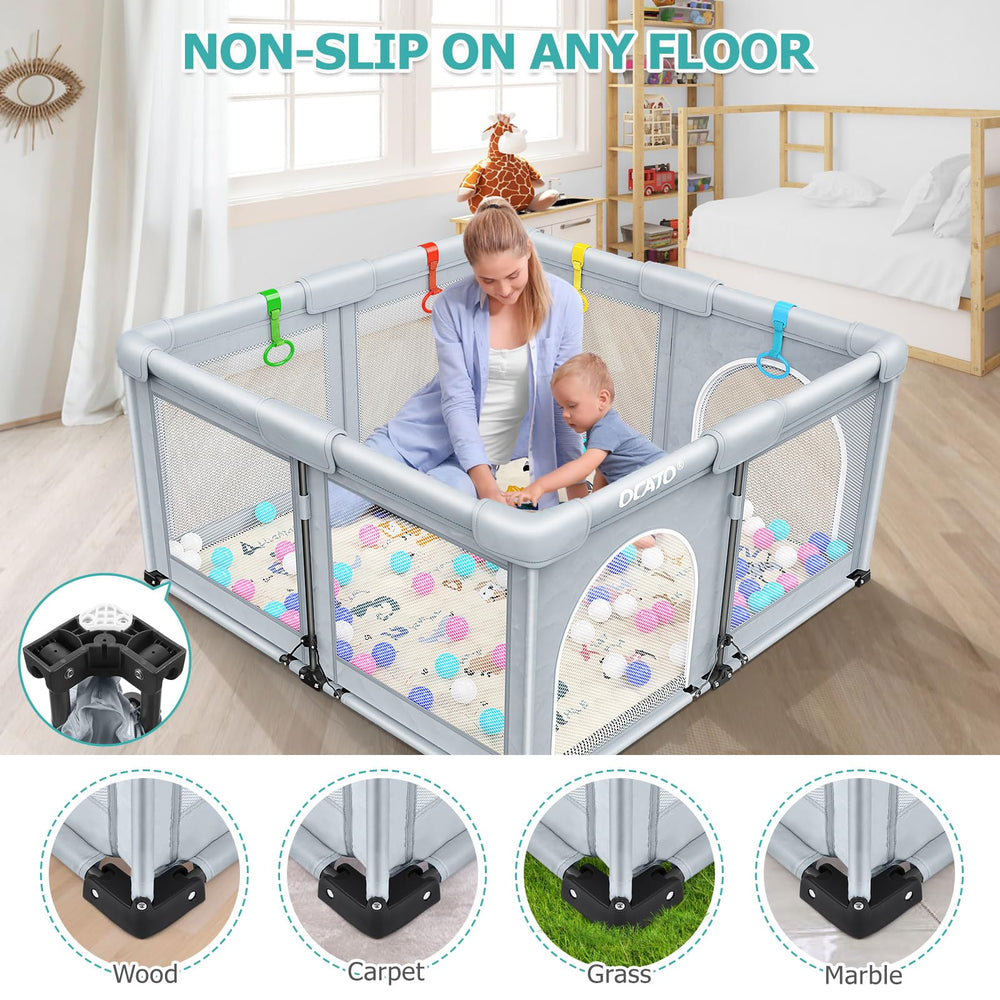OCATO playpen outdoor use setup for park or yard.
