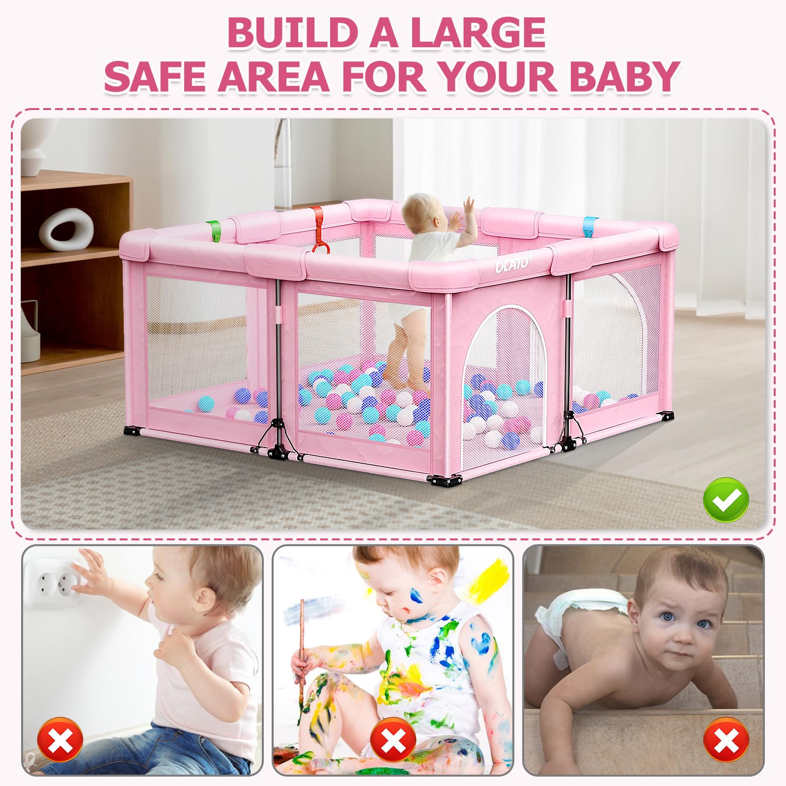 OCATO Travel-friendly playpen: car trips and outdoor adventures.