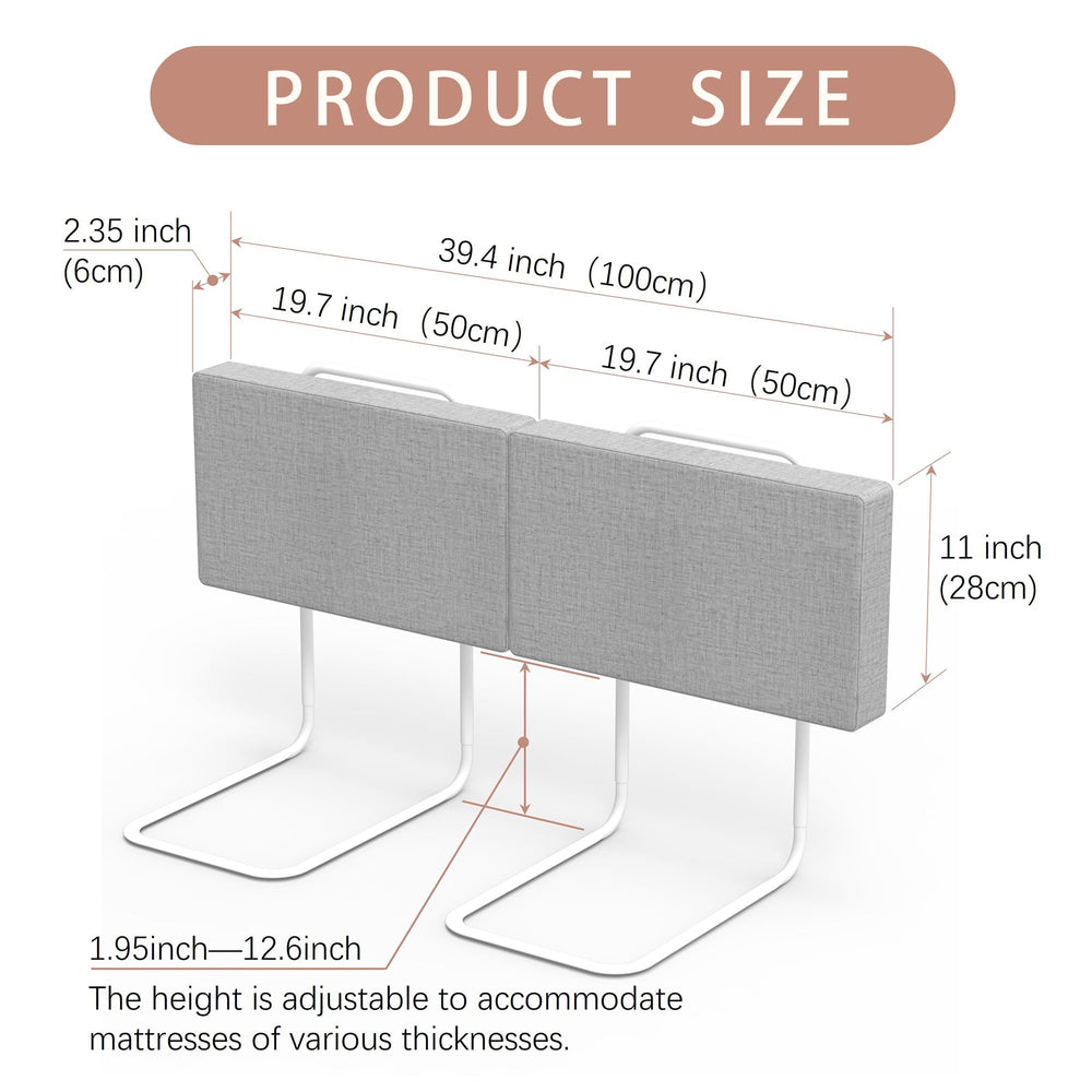 OCBAiLi gray cushions on bed rail bumpers provide soft breathable comfort