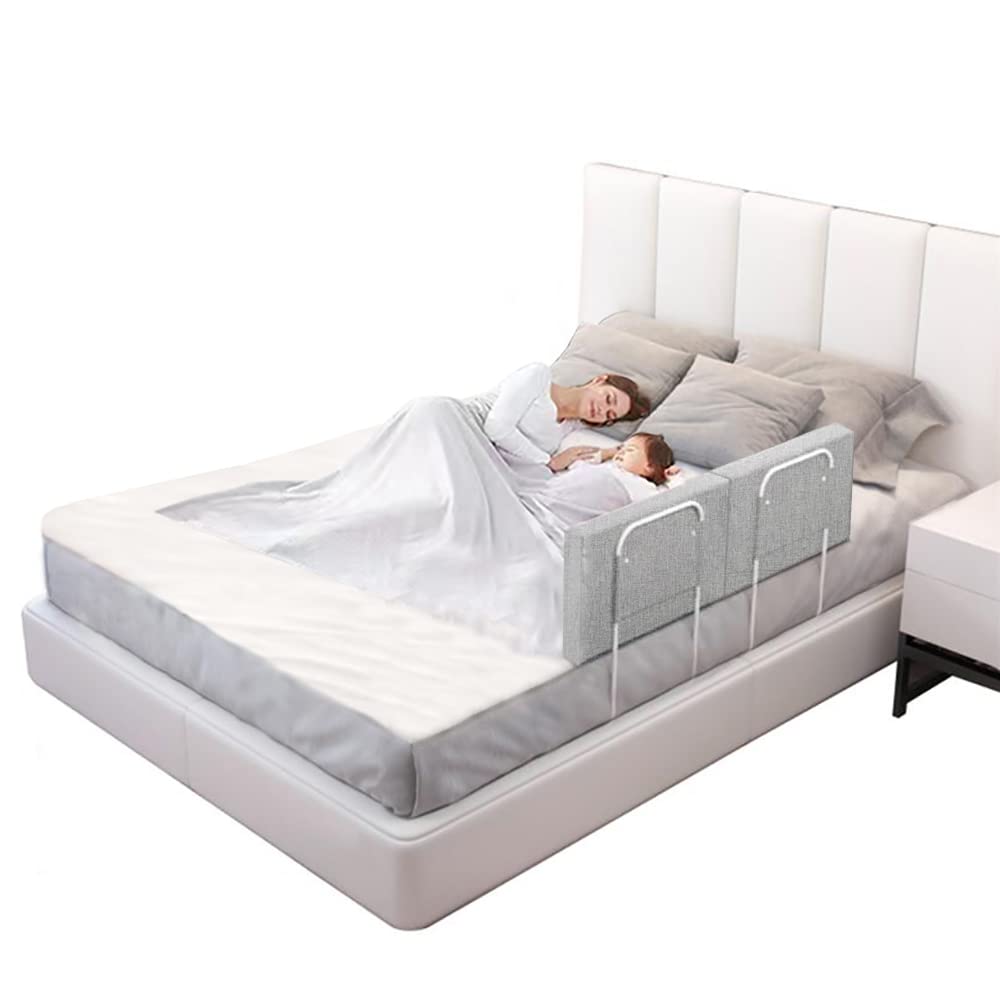 OCBAiLi bed rail bumpers installed under the mattress for a snug twin setup, enhancing safety