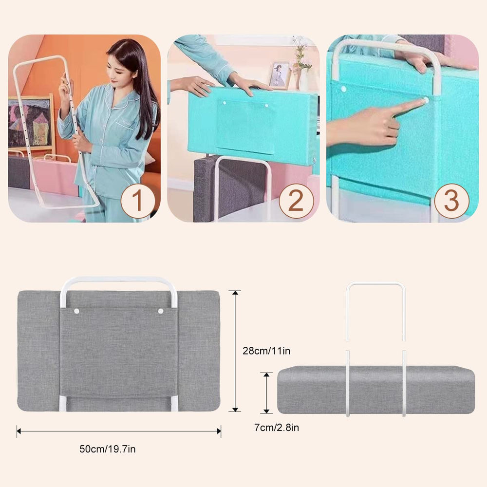 OCBAiLi bed rail removable cover cleaning shows easy maintenance
