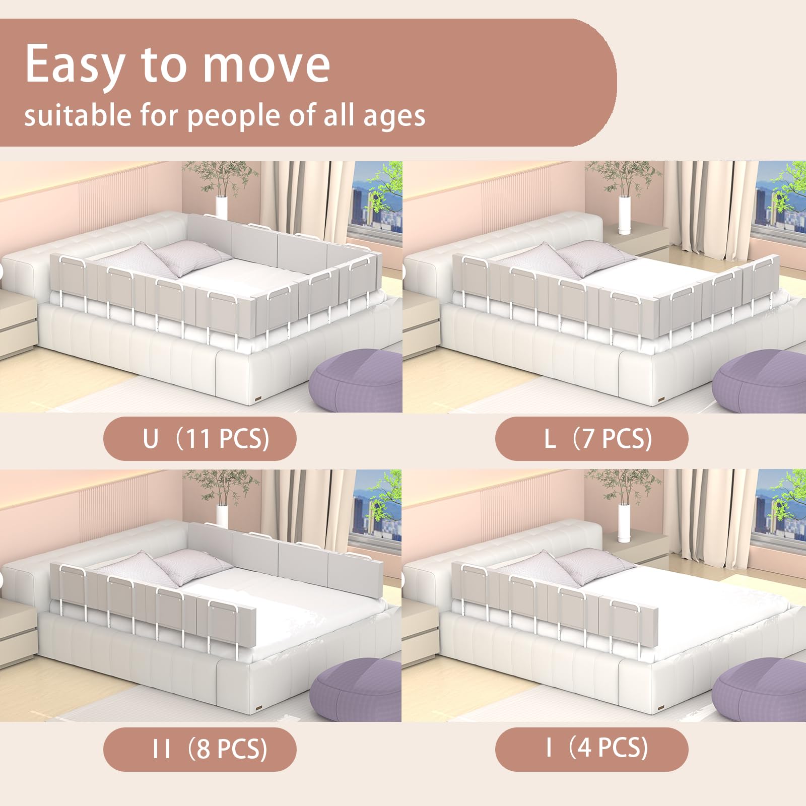 OCBAiLi side-view use demonstrates quick setup and safe guarding during bedtime.